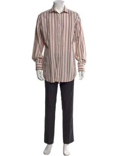 Pre-owned Etro Striped Long Sleeve Shirt In Neutral