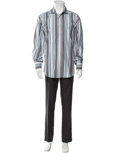 Pre-owned Etro Striped Long Sleeve Shirt In Neutral