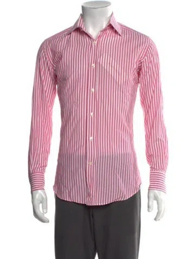 Pre-owned Etro Striped Long Sleeve Shirt In Pink