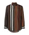 Etro Vertical-stripe Long-sleeve Shirt In Black
