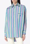 Etro Multi-coloured Striped Cotton Shirt Women In Multicolor