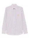 Etro Striped Long-sleeved Shirt In White