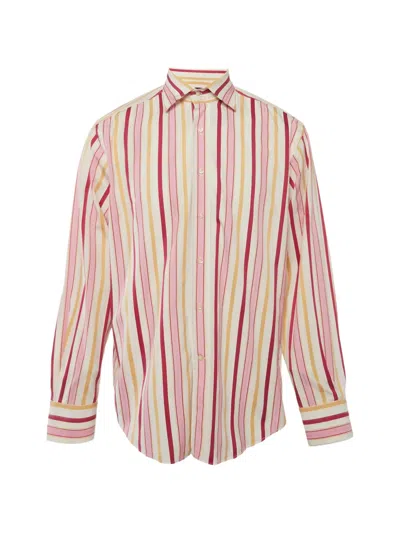Pre-owned Etro Striped Long-sleeve Shirt In Pink