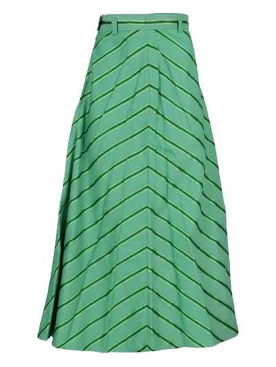 Etro Striped Midi Skirt