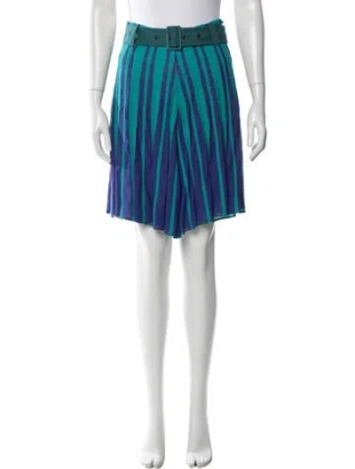 Pre-owned Etro Striped Mini Skirt In Blue