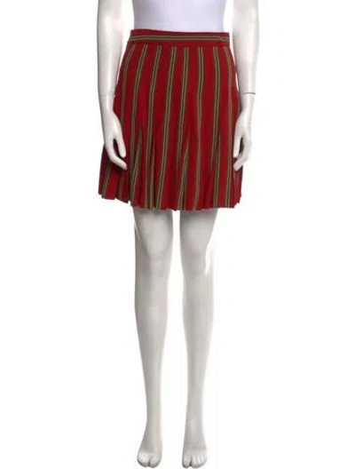 Pre-owned Etro Striped Mini Skirt In Red