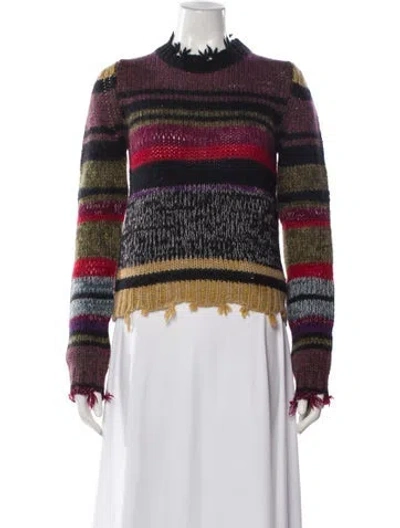 Pre-owned Etro Striped Mock Neck Sweater In Multi