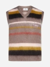 ETRO STRIPED MOHAIR-BLEND VEST