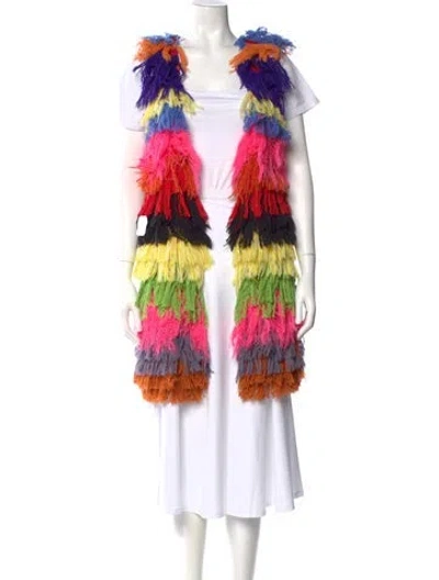 Pre-owned Etro Striped Open Front Sweater In Red