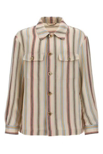 ETRO STRIPED OVERSHIRT