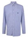 Etro Shirt Button Down Collar Striped Long Sleeves In Blue