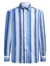 Etro Striped-pattern Shirt In Blue