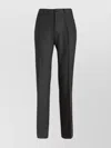 Etro Striped Pattern Wool Trousers In Black