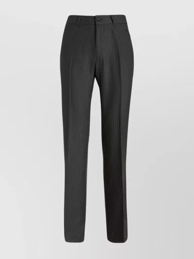 ETRO STRIPED PATTERN WOOL TROUSERS