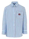 Etro Light Blue Shirt For Boy With Pegasus In Blue