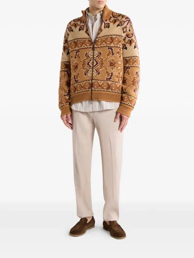 Etro Striped Pegaso-embroidered Shirt In Multi