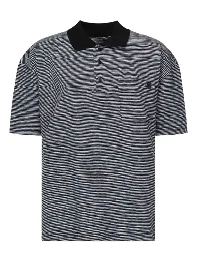 Etro Striped Pocket Polo Shirt In Blue