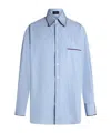 Etro Striped Long-sleeved Shirt In Blue