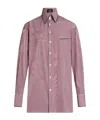Etro Bordeaux Shirt With All-over Striped Motiv In Pink