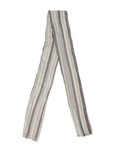 Pre-owned Etro Striped Scarf In Neutral
