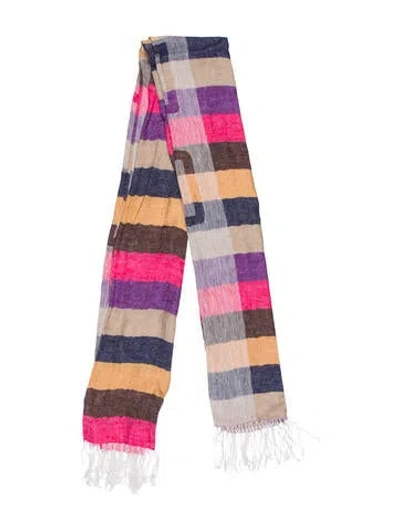 Pre-owned Etro Striped Scarf In Purple