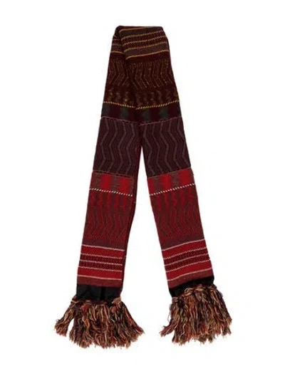 Pre-owned Etro Striped Scarf In Red