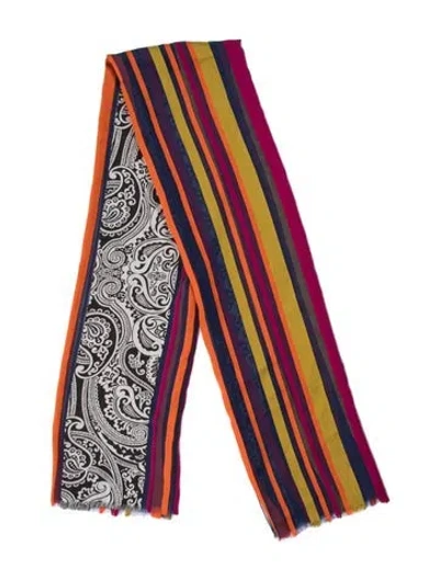 Pre-owned Etro Striped Shawl In Blue