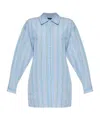 Etro Knotted Button-up Striped Shirt In Blue