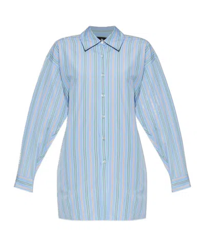 ETRO ETRO KNOT DETAILED STRIPED POPLIN SHIRT