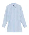 Etro Knotted Button-up Striped Shirt In Blue