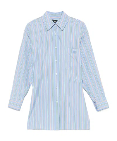 Etro Knotted Button-up Striped Shirt In Multicolor
