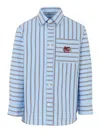 Etro Light Blue Shirt For Boy With Pegasus In Blue