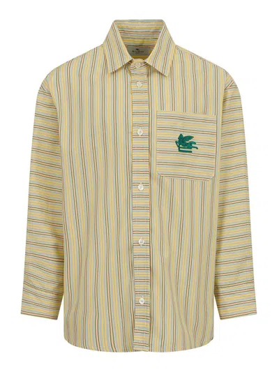 Etro Kids' Striped Shirt In Brown