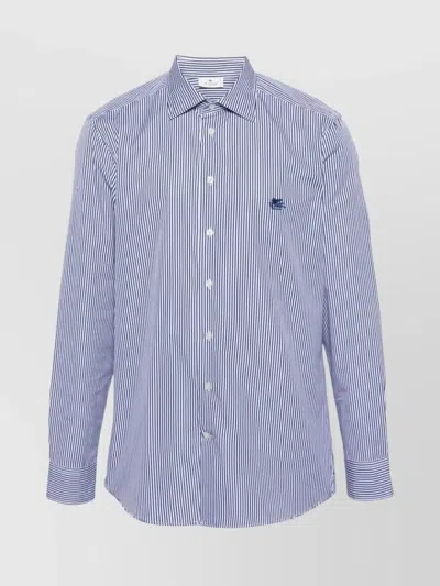 Etro Striped Shirt Button-down Collar In Multicolor