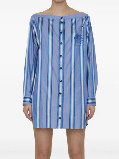 ETRO STRIPED SHIRT DRESS