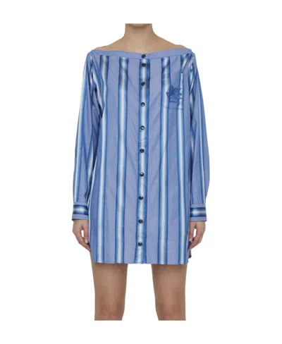 ETRO STRIPED SHIRT DRESS