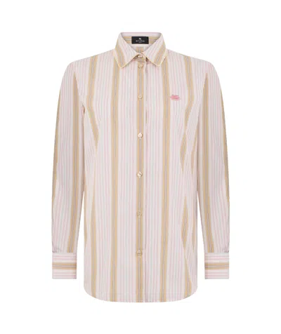Etro Striped-pattern Buttoned Shirt In Neutral
