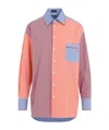 Etro Oversized Striped Cotton Poplin Patchwork-style Shirt In Pink
