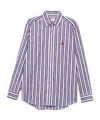 Etro Striped Floral Shirt In Purple