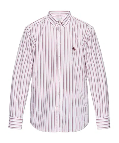 Etro Striped Shirt In Purple