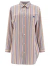 ETRO STRIPED SHIRT WITH EMBROIDERED LOGO