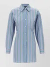 Etro Striped Shirt With Long Sleeves And Back Tie Detail In Multi
