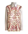Etro Striped Shirt With Placed Print In Multi