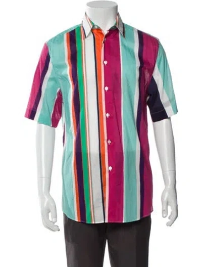 Pre-owned Etro Striped Short Sleeve Shirt W/ Tags In Multi
