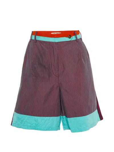 Pre-owned Etro Striped Shorts In Purple