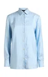 Etro Striped Silk Shirt In Multi