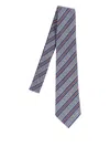 Etro Striped Silk Tie In Multi