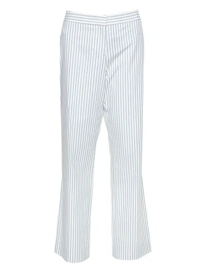 Pre-owned Etro Striped Trousers In White