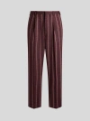Etro Striped Tailored Trousers In Burgundy