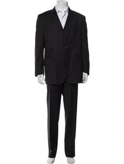 Pre-owned Etro Striped Two-piece Suit In Black